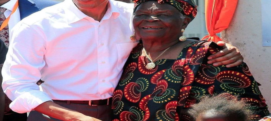 Former US President Barack Obama with his late grandmother Sarah.