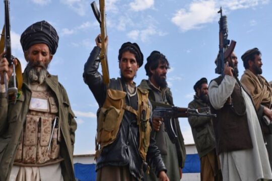 Taliban forces on the streets of Afghanistan.