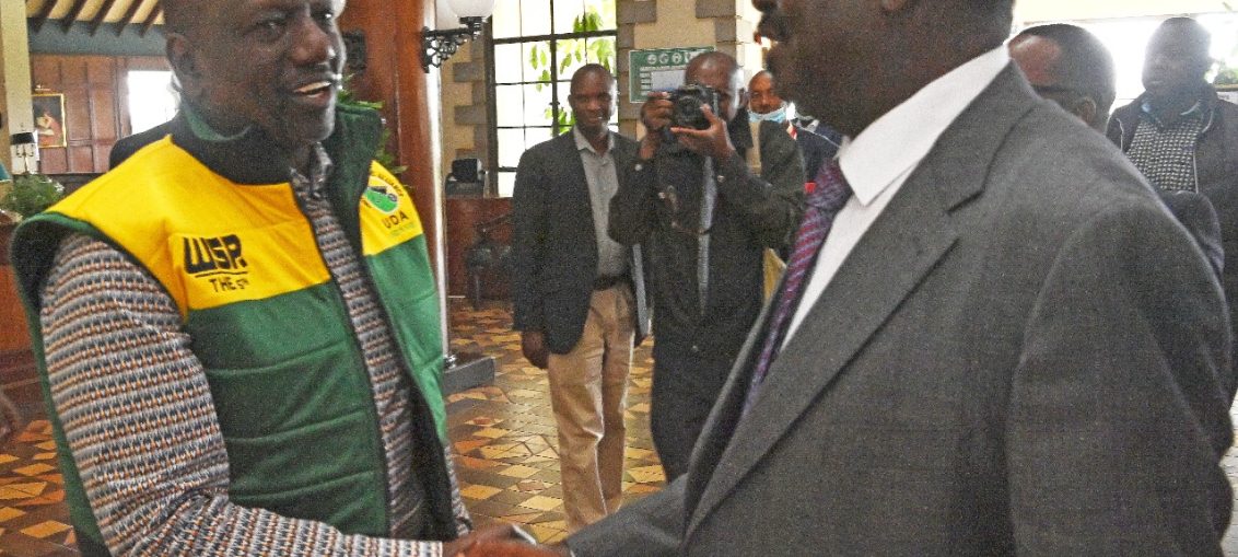 Raila Ruto meet at IEBC conference