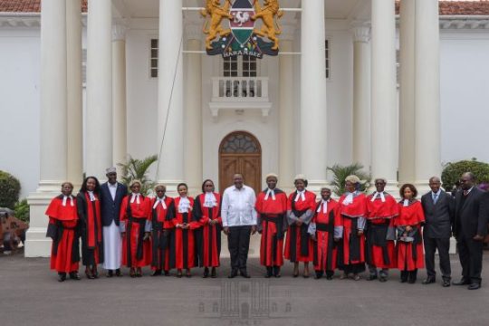 President Kenyatta swears in new Court of Appeal Judges