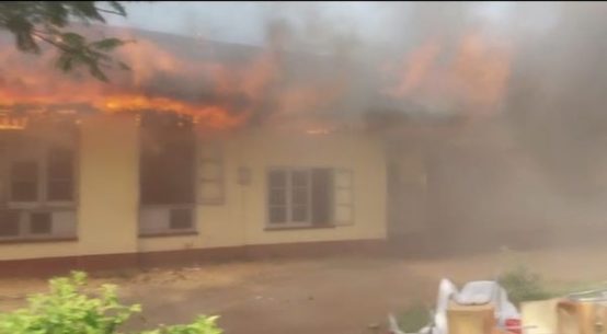 Kisumu Boys High School on fire