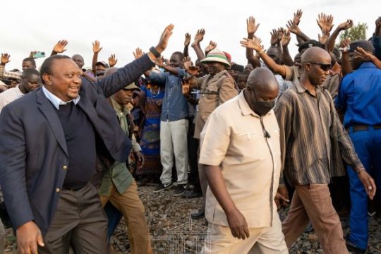 President Uhuru Kenyatta on a two day tour of Kisumu