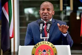 Kindiki Braves Rain While Addressing Nakuru Residents