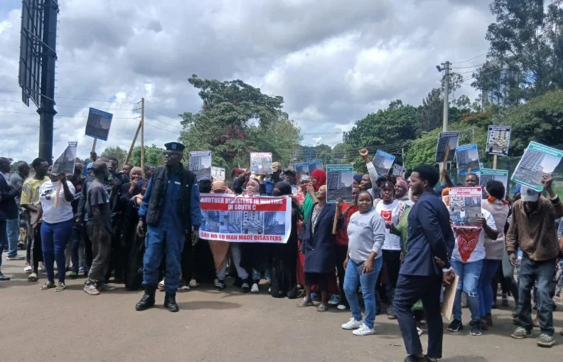 South C Residents Protest Over Safety of Buildings